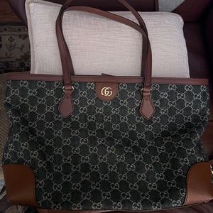 Gucci Denim Jackie 1961 Tote & Compact Wallet